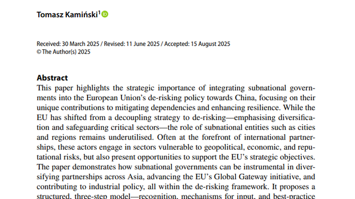 EU China subnational